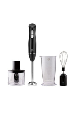 MasterChef 525496 Black Stick Blender with 3 Accessories DIY at B&Q