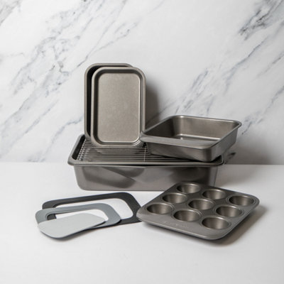 MasterClass 7pc Bakeware Set Non-Stick with Trivet Set
