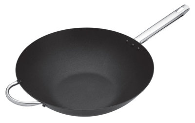 MasterClass Carbon Steel 35.5cm Wok