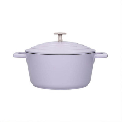 MasterClass Cast Aluminium 20cm Casserole Dish, Lavender