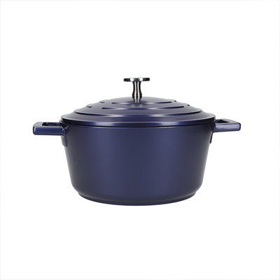 MasterClass Cast Aluminium 20cm Casserole Dish,  Metallic Blue