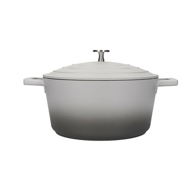 MasterClass Cast Aluminium 24cm Casserole Dish, Grey Ombre