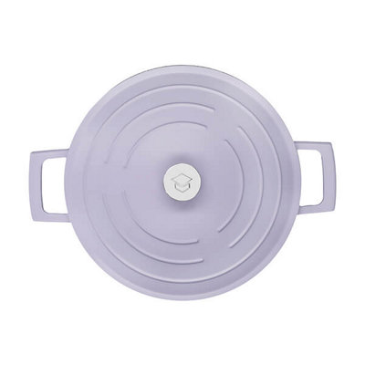 MasterClass Cast Aluminium 24cm Casserole Dish, Lavender