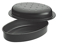 MasterClass Non-Stick Covered Oval Roasting Pan
