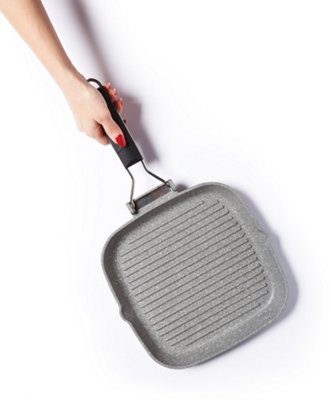 MasterClass Non-Stick Griddle Pan with Folding Handle, 20 cm