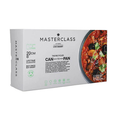 MasterClass Recycled Non-Stick 20cm Saucepan
