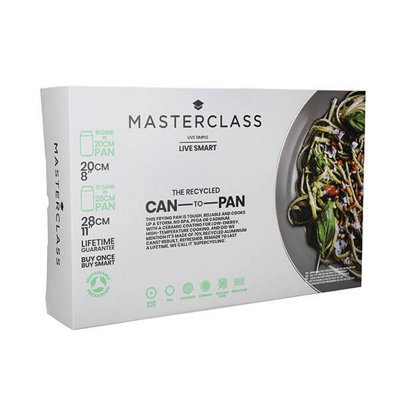 MasterClass Recycled Non-Stick Frying Pan 20cm & 28cm