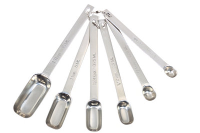 MasterClass Silver Stainless Steel Measuring Spoon Set Dishwasher Safe Gift Boxed