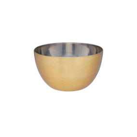 MasterClass Stainless Steel Brass Finish 24cm Mixing Bowl