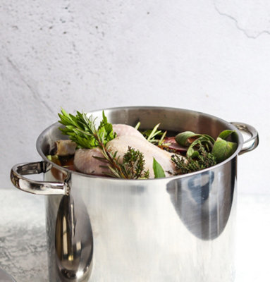MasterClass Stainless Steel Stockpot, 11 L