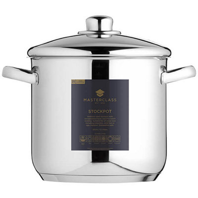 MasterClass Stainless Steel Stockpot, 14 L