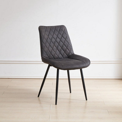 Masterplank Brennan Dining Chairs Dark Grey