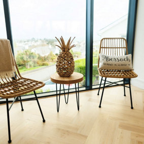 Masterplank - Rattan Wicker Dining Chairs - Set of two - Woven rope