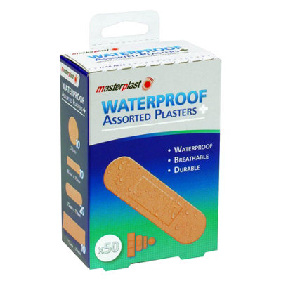 Masterplast Assorted Waterproof Plasters - Pack of 50