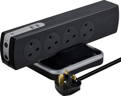 Masterplug 8 Socket Surge Protected Power Centre Extension Lead 2 Metre ...