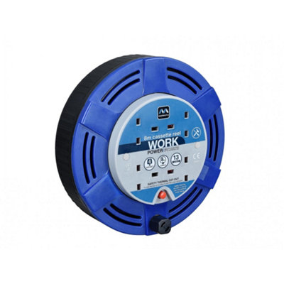 Masterplug Cette Cable Reel Multi Colour (8 metre 13 amp)