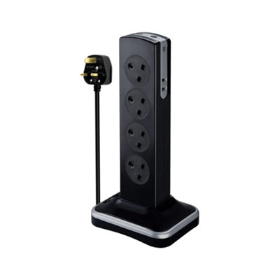 Masterplug - Extension Lead 2m - Multi Plug Socket Extension 4 gang ...