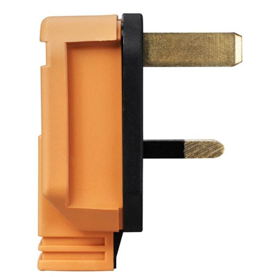 Masterplug HDPT13O Orange 13 Amp Rewireable Heavy Duty Plug Tops - Box of 10 - 3