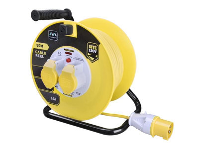 Masterplug LVCT5016/2-MP Cable Reel 110V 16A Thermal Cut-Out 50m MSTLVCT50162