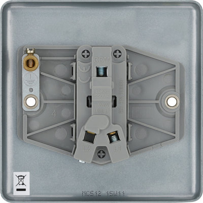 Masterplug MC512-01 Metal Clad 1-Gang 2-Way Light Switch MSTMC512