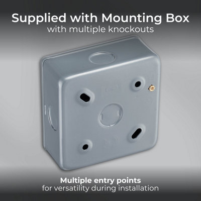Masterplug MC512-01 Metal Clad 1-Gang 2-Way Light Switch MSTMC512