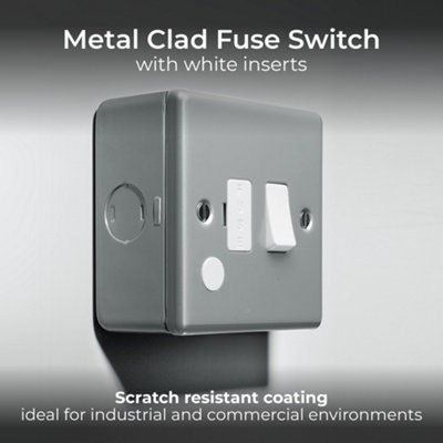Masterplug MC550F-01 Metal Clad Switched Fused Connection Unit 13A MSTMC550F