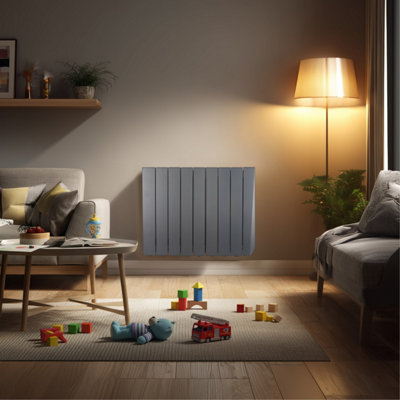 Masterplug SmartEnergy Wall Oil-Filled Radiator, Wi-Fi, 1500W, Grey