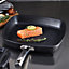 MasterPro Foodies Forged Aluminium Non-stick Grill Pan 28cm Black