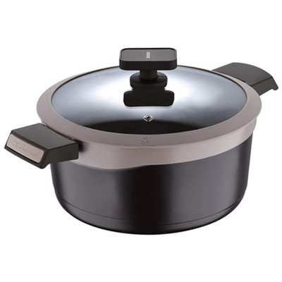 MasterPro Gastro Cast Aluminium Casserole with Lid 7L Brown DIY at B&Q
