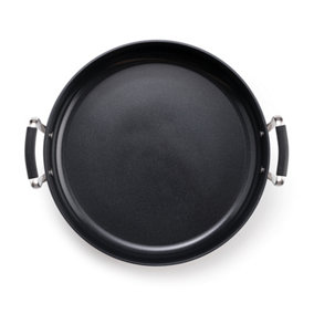 MasterPro Smart Forged Aluminium Non-Stick Shallow Pot 28cm Black