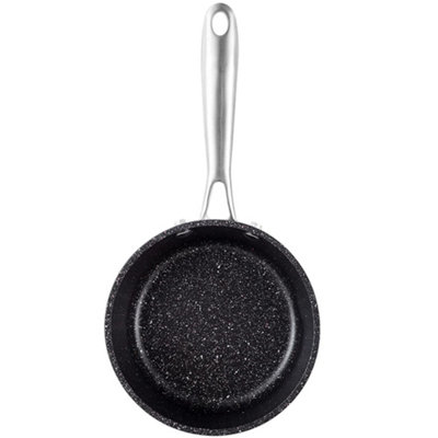 MasterPro Vita Forged Aluminium Non-stick Sauce Pan with Lid 1.1L Black