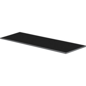 Mastershelf Black Glass Shelf 80x20x0.8cm