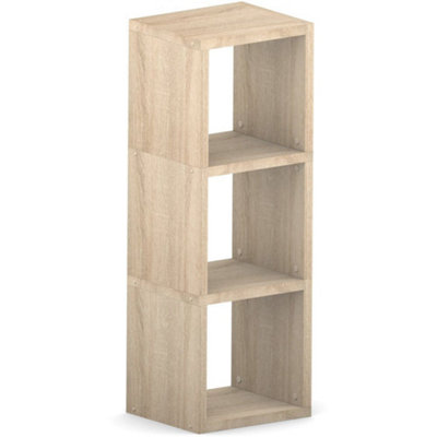 Mastershelf Cube Storage Triple Oak