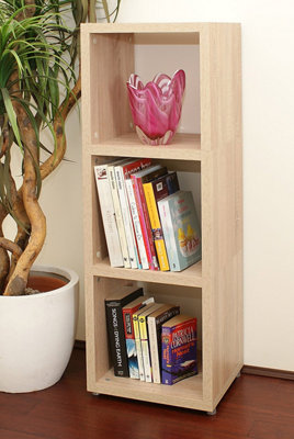 Mastershelf Cube Storage Triple Oak