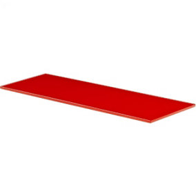 Mastershelf Red Glass Shelf 60x20x0.8cm