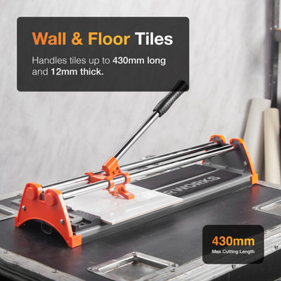 Masterworx 430mm Tile Cutter - Ceramic & Porcelain Tile Cutting Tool ...