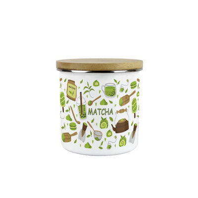 Matcha Medium Storage Canister - Gifts for Tea Lovers/Drinkers - White ...