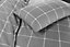 Mateo Reversible Stripes and Dots Duvet Cover Set Grey Geometric Bedding Set