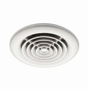 Matira White Medium Bathroom Ceiling Extractor High Power Inline Fan