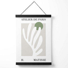 Matisse Floral Cutout Sage Green Exhibition Medium Poster with Black Hanger