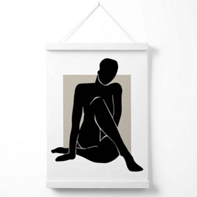 Matisse Nude Beige and Black Poster with Hanger / 33cm / White