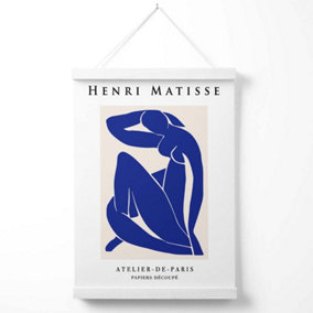 Matisse Nude Blue and Beige Exhibition Poster with Hanger / 33cm / White