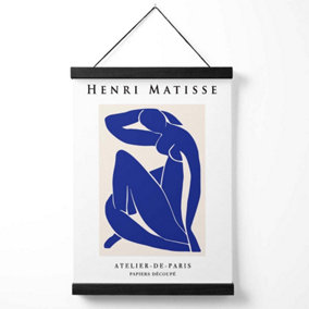 Matisse Nude Blue and Cream Exhibition Medium Poster with Black Hanger