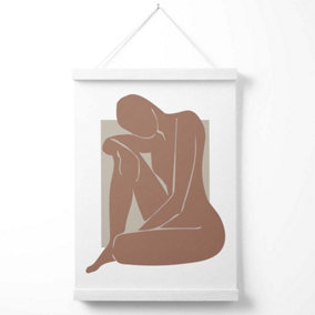 Matisse Nude Brown and Beige  Poster with Hanger / 33cm / White