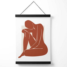 Matisse Nude Cream and Terracotta Medium Poster with Black Hanger
