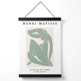 Matisse Nude Green and Cream Medium Poster with Black Hanger