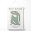 Matisse Nude Green and Cream Poster with Hanger / 33cm / White