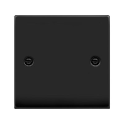 Matt Black 1 Gang Blank Plate - SE Home