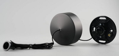 Matt Black Bathroom Light Pull Switch 6A 2 Way With Black Cord And Toggle