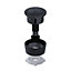 Matt Black Dual Flush Toilet Push Button For Cable Operated Cisterns